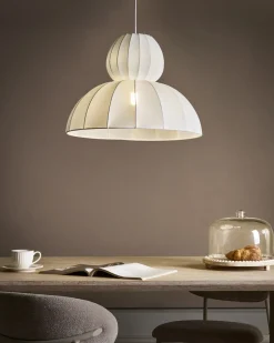 Best Beliani Lampadario GOELETTE Finta seta Bianco