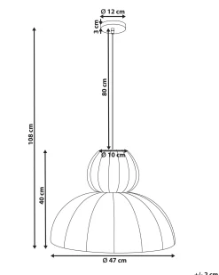 Best Beliani Lampadario GOELETTE Finta seta Bianco