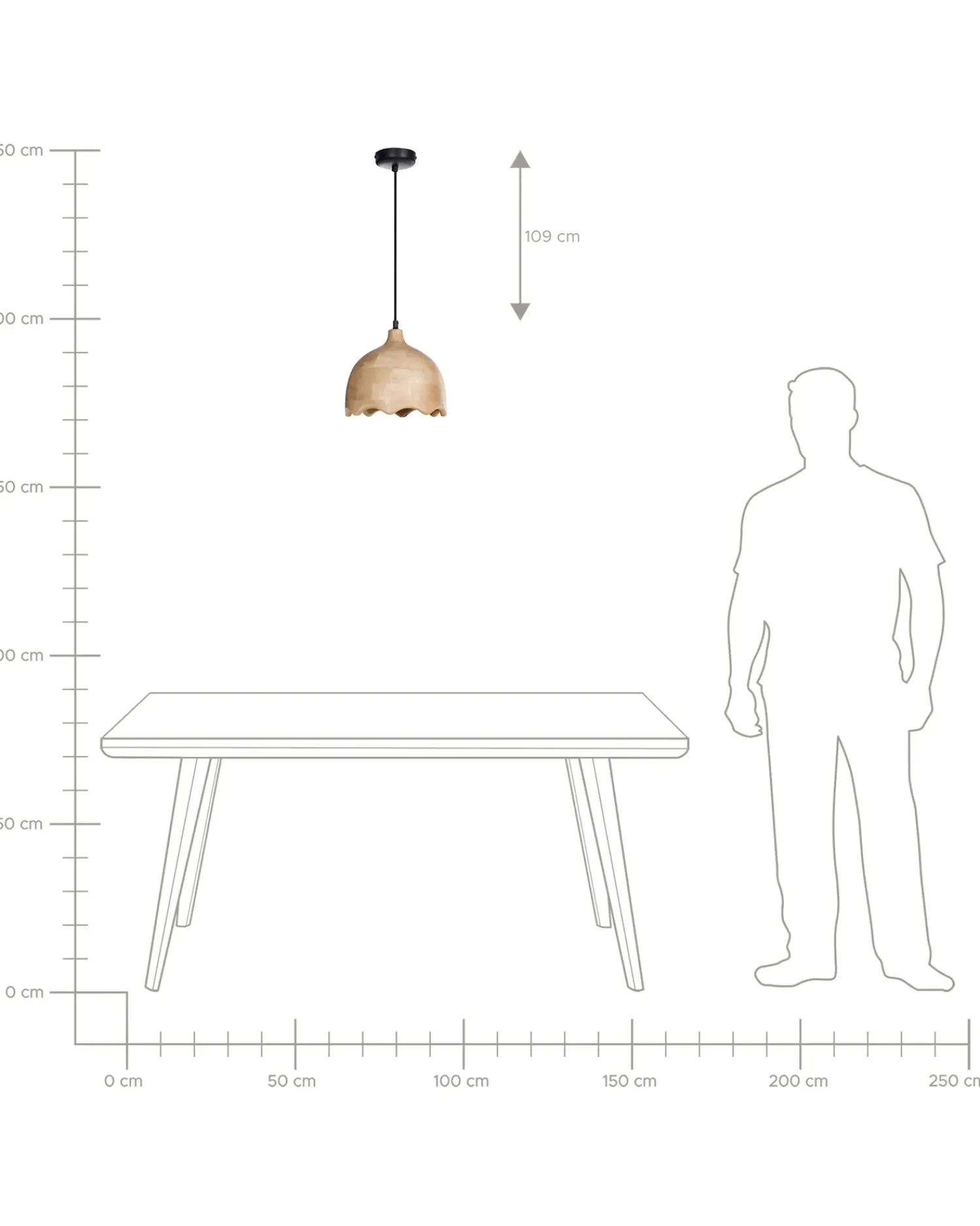 Best Beliani Lampadario GOMATI Legno di mango chiaro Marrone