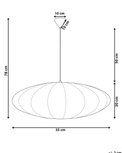 Clearance Beliani Lampadario GUACARA sporco Bianco