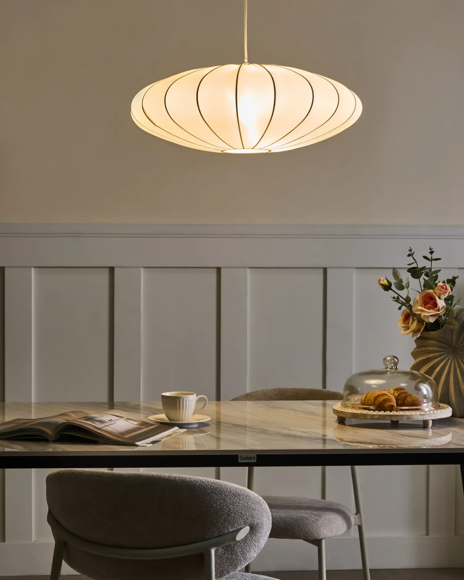 Clearance Beliani Lampadario GUACARA sporco Bianco
