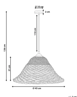 Discount Beliani Lampadario GUAMANI Bambù Naturale Beige Naturale