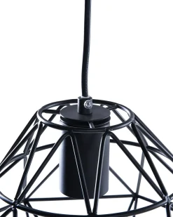 Beliani Lampadario GUAM Metallo Nero