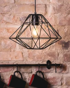 Beliani Lampadario GUAM Metallo Nero