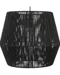Online Beliani Lampadario GWERU Corda di carta Nero