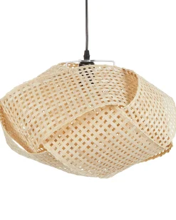 New Beliani Lampadario HALIL Bambù Beige Naturale Marrone