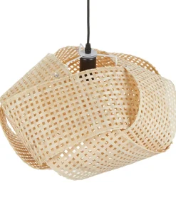 New Beliani Lampadario HALIL Bambù Beige Naturale Marrone