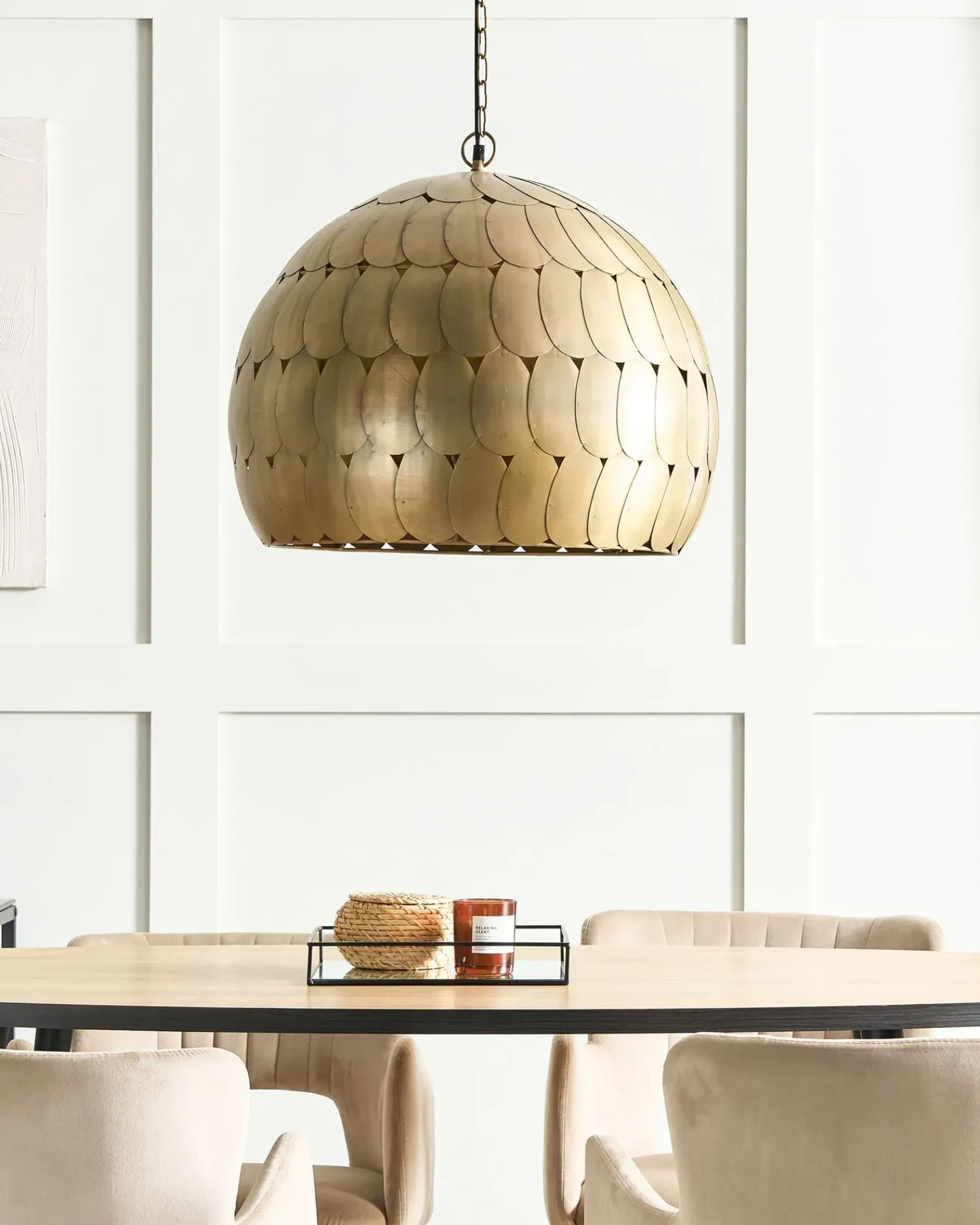 Hot Beliani Lampadario HARANGI Metallo Ottone