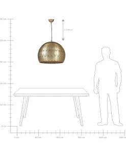 Hot Beliani Lampadario HARANGI Metallo Ottone