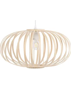Outlet Beliani Lampadario HAVEL Bambù Marrone chiaro Bianco Marrone