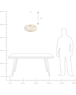 Outlet Beliani Lampadario HAVEL Bambù Marrone chiaro Bianco Marrone