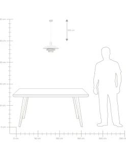 Outlet Beliani Lampadario HILBA Metallo Bianco