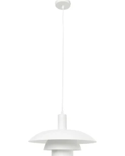Outlet Beliani Lampadario HILBA Metallo Bianco