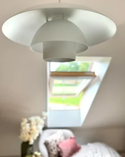 Outlet Beliani Lampadario HILBA Metallo Bianco