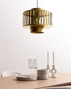 Clearance Beliani Lampadario HUGLI Metallo Ottone