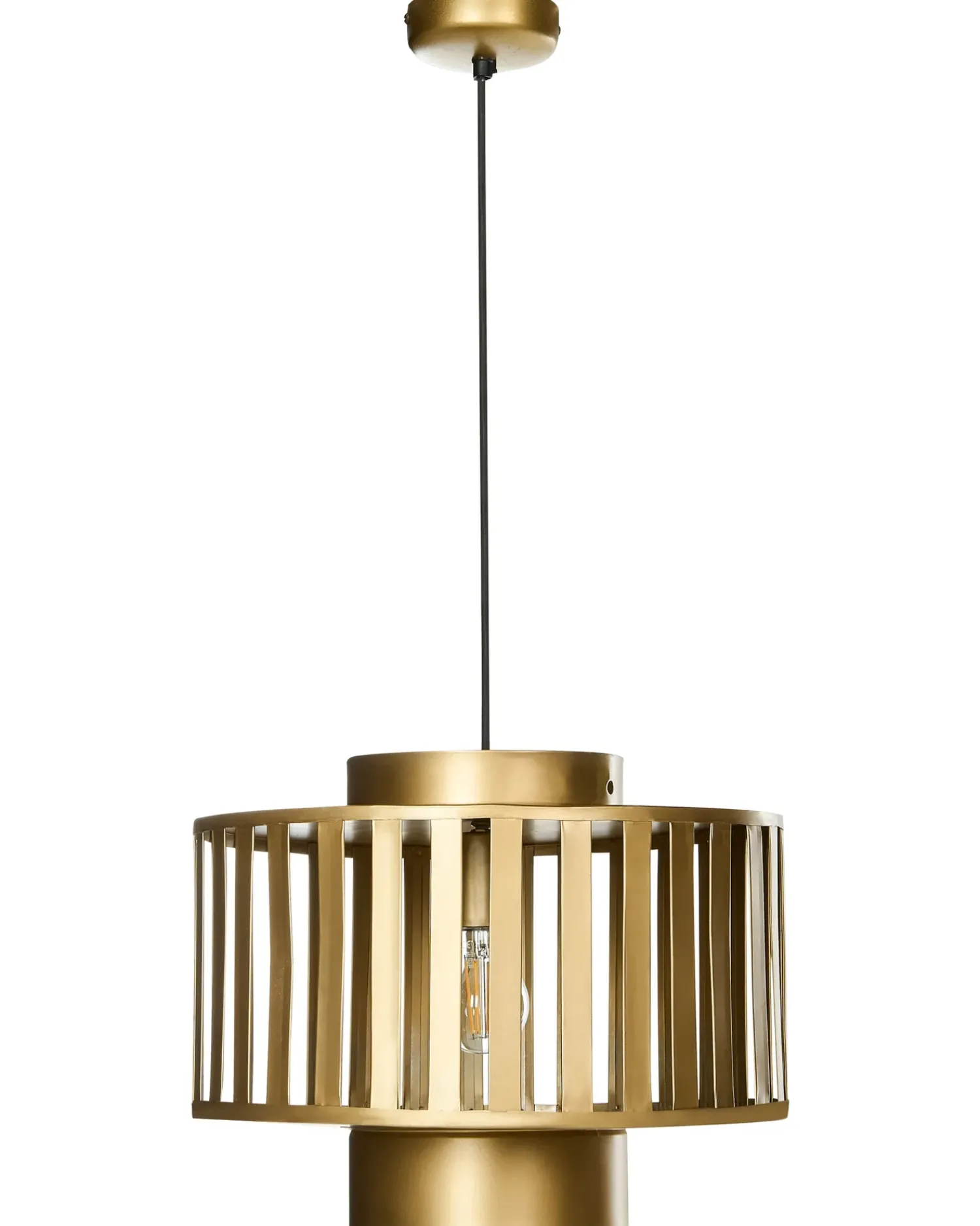 Clearance Beliani Lampadario HUGLI Metallo Ottone
