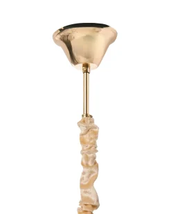 Outlet Beliani Lampadario JEMNI Cristallo Oro Oro Argento