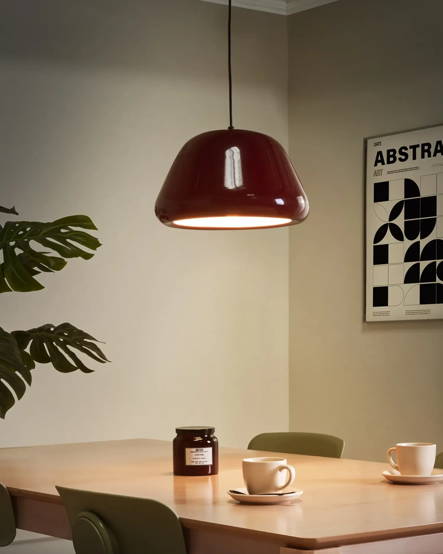 Sale Beliani Lampadario JOKU Metallo Rosso