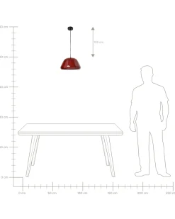 Sale Beliani Lampadario JOKU Metallo Rosso