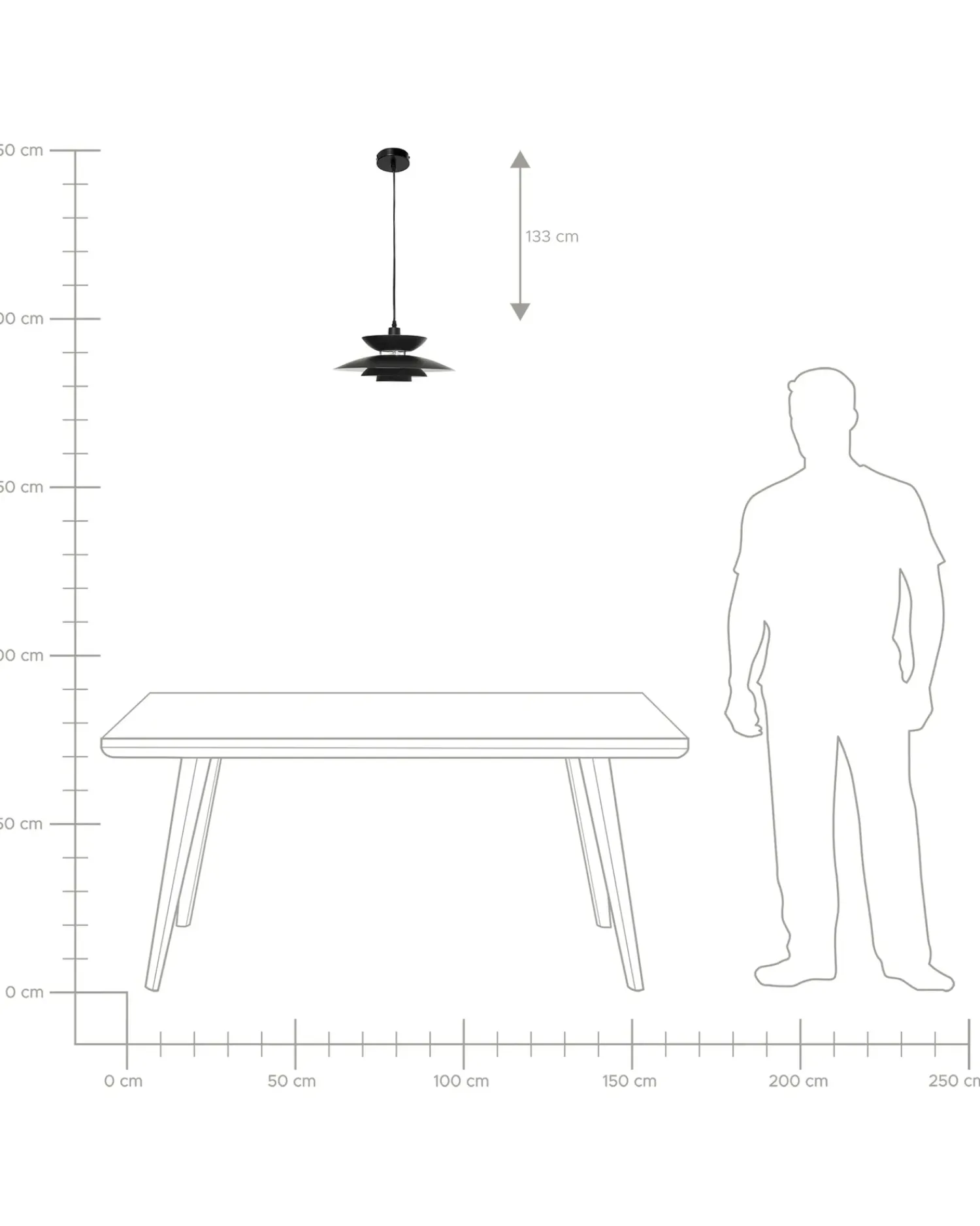 Outlet Beliani Lampadario JURGA Metallo Nero