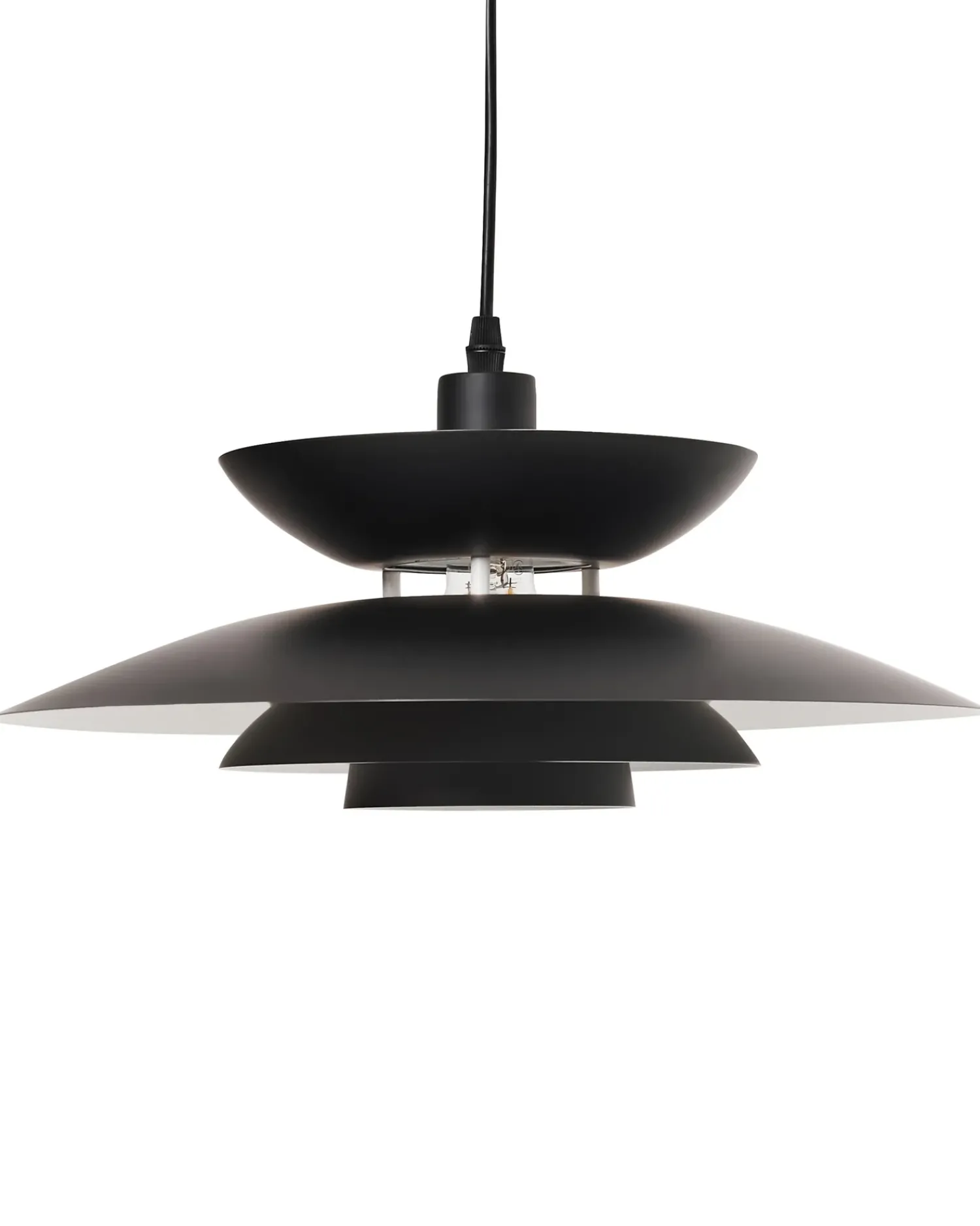 Outlet Beliani Lampadario JURGA Metallo Nero