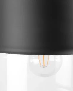Online Beliani Lampadario JURUA Vetro Nero Trasparente Nero
