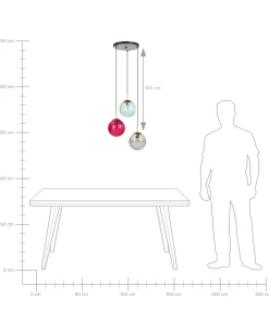 Beliani Lampadario KANGAROO Metallo Multicolore