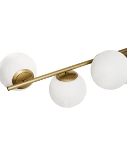 Beliani Lampadario KARLA Metallo Oro Bianco Oro