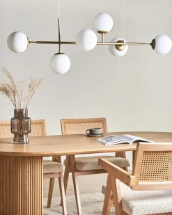 Sale Beliani Lampadario KASARI Metallo Oro Bianco Oro
