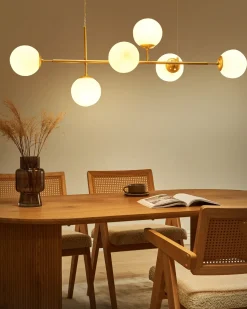Sale Beliani Lampadario KASARI Metallo Oro Bianco Oro