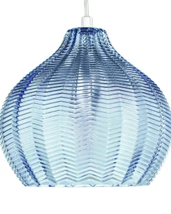 Clearance Beliani Lampadario KEILA Vetro Blu