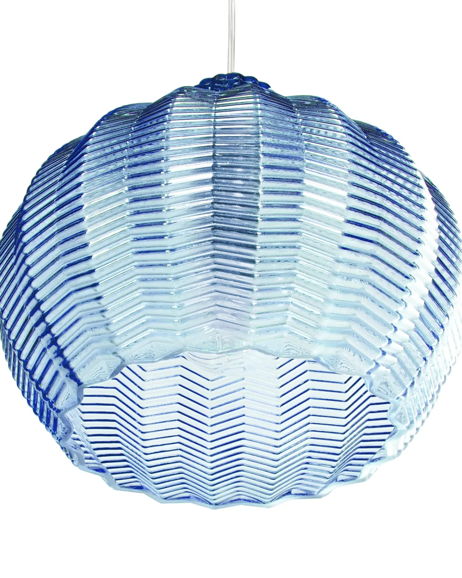 Clearance Beliani Lampadario KEILA Vetro Blu