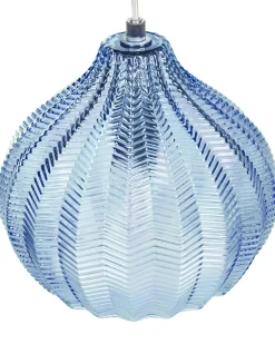 Clearance Beliani Lampadario KEILA Vetro Blu