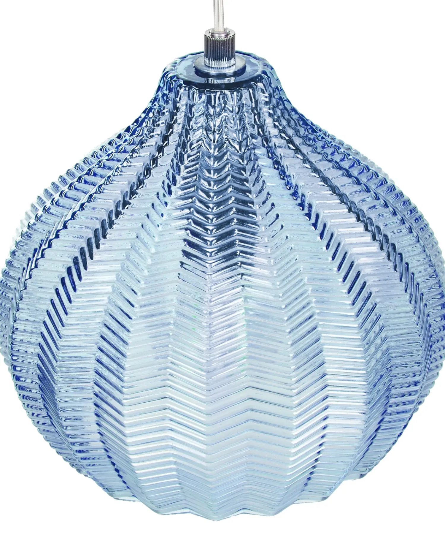 Clearance Beliani Lampadario KEILA Vetro Blu