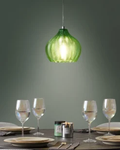 Sale Beliani Lampadario KEILA Vetro Verde