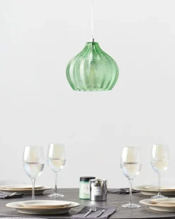 Sale Beliani Lampadario KEILA Vetro Verde