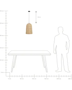 Online Beliani Lampadario KERIO Bambù Naturale Marrone