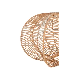 Hot Beliani Lampadario KIBI Rattan Naturale Naturale Nero
