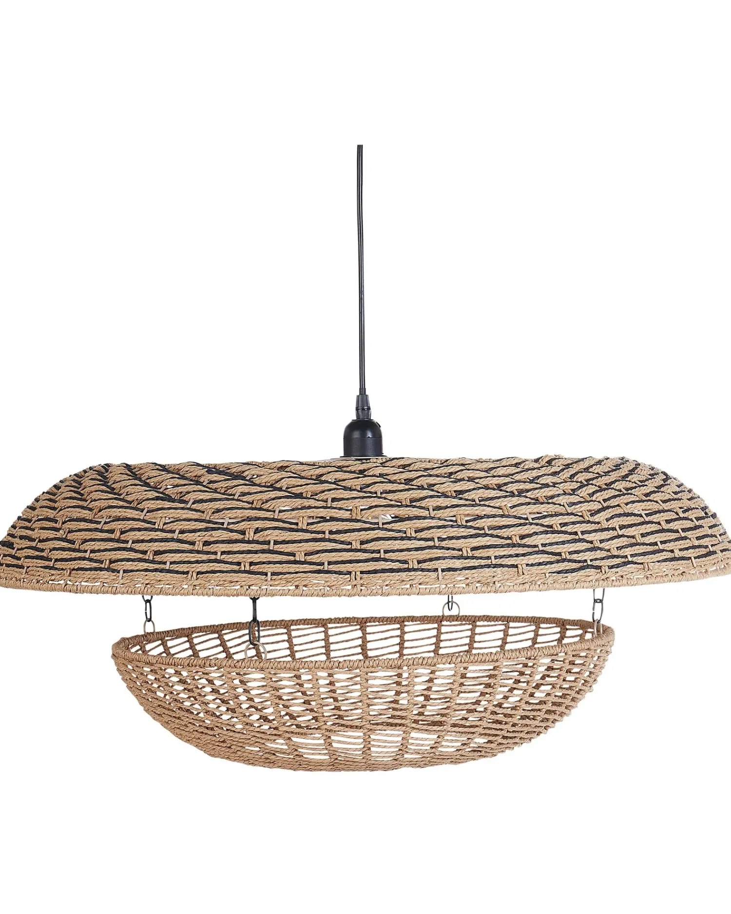 Outlet Beliani Lampadario KIDEPO Corda di carta Marrone Beige Naturale