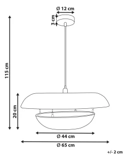 Outlet Beliani Lampadario KIDEPO Corda di carta Marrone Beige Naturale