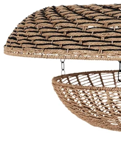 Outlet Beliani Lampadario KIDEPO Corda di carta Marrone Beige Naturale
