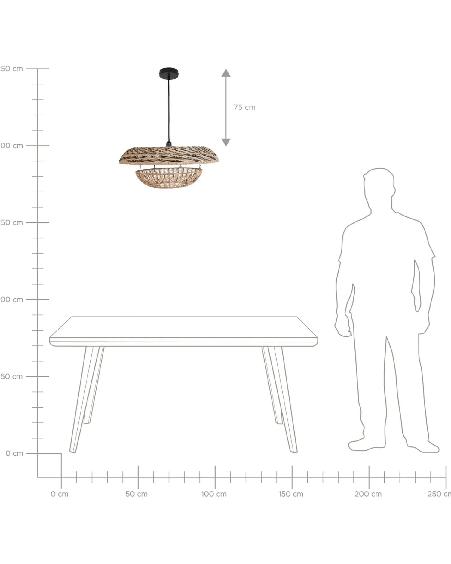 Outlet Beliani Lampadario KIDEPO Corda di carta Marrone Beige Naturale