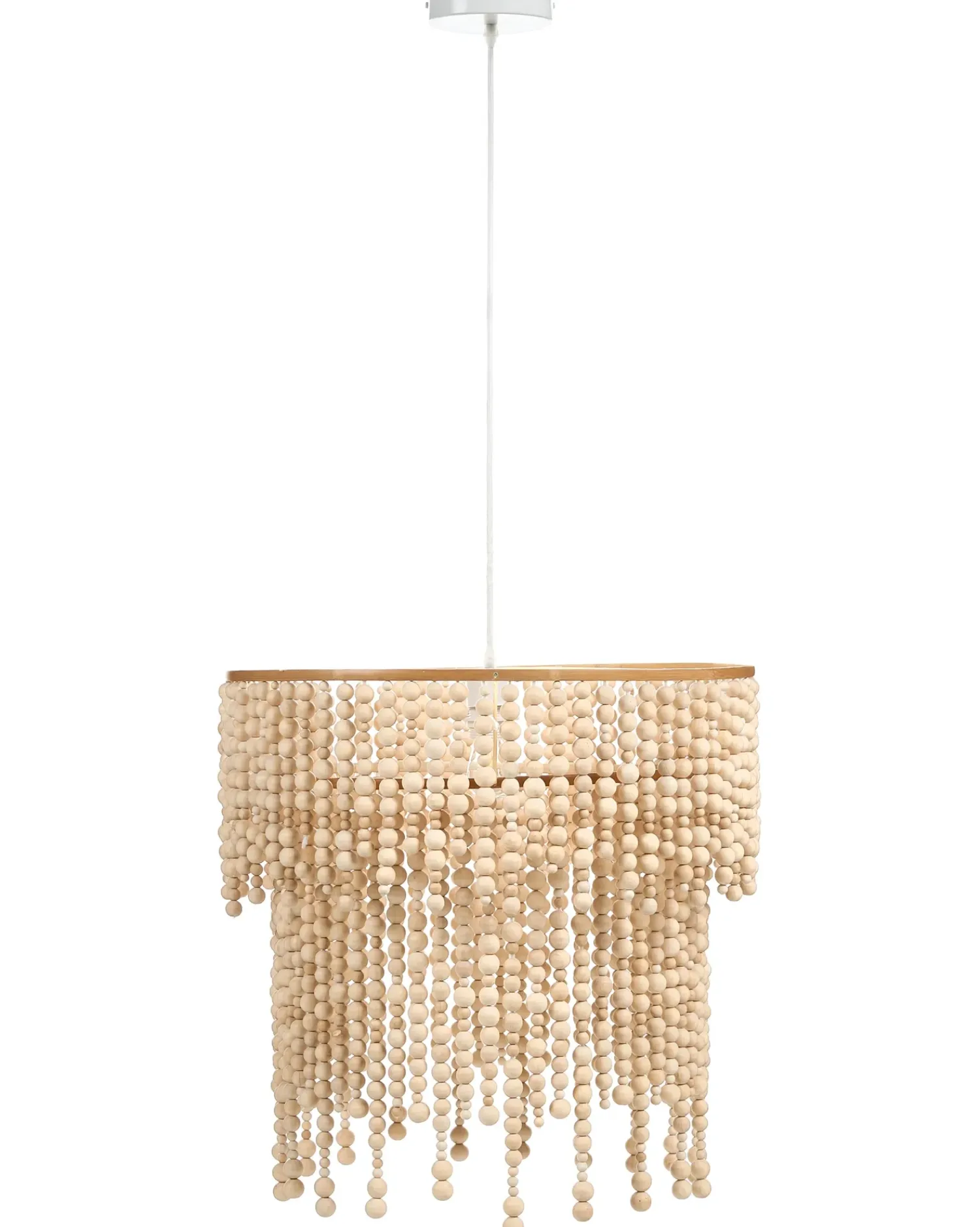 Best Beliani Lampadario KIRINDI Legno Marrone chiaro Bianco Marrone
