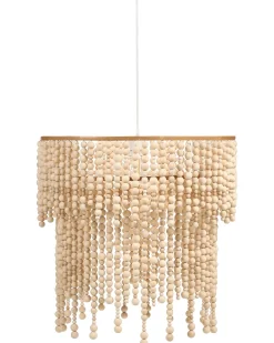 Best Beliani Lampadario KIRINDI Legno Marrone chiaro Bianco Marrone