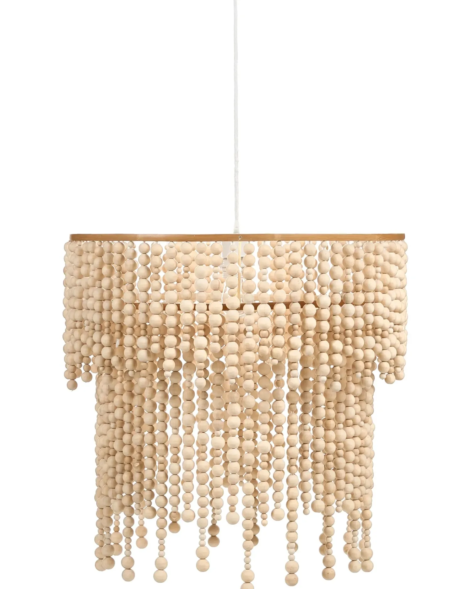 Best Beliani Lampadario KIRINDI Legno Marrone chiaro Bianco Marrone