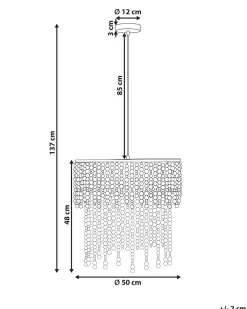 Best Beliani Lampadario KIRINDI Legno Marrone chiaro Bianco Marrone