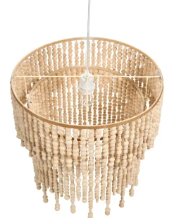 Best Beliani Lampadario KIRINDI Legno Marrone chiaro Bianco Marrone