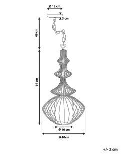 New Beliani Lampadario KOLVA Metallo Bianco