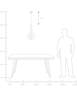 New Beliani Lampadario KOLVA Metallo Bianco