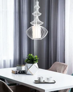 New Beliani Lampadario KOLVA Metallo Bianco